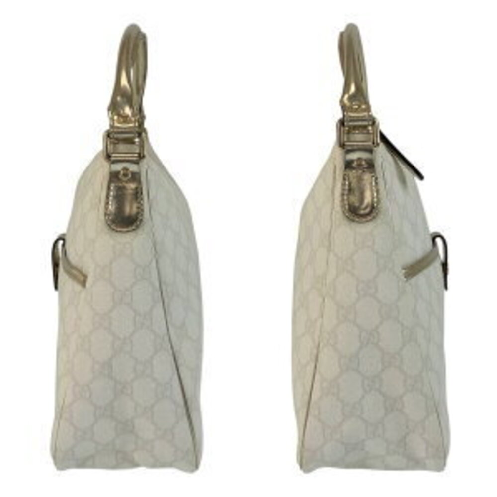 GUCCI white gold GG Supreme canvas handbag - Picture 8 of 10